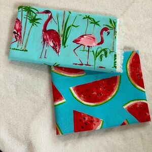 Outdoor treated canvas fabric summer tropical coastal colors make cushion covers